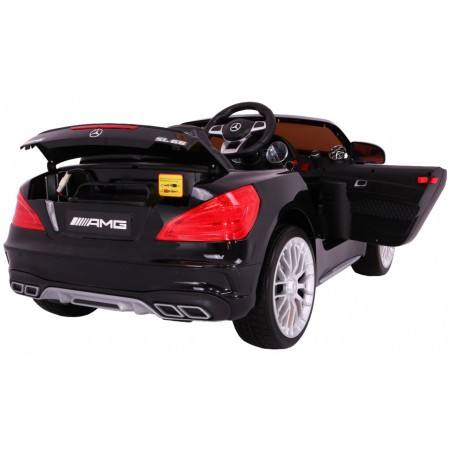 Masinuta electrica Mercedes AMG SL65, 2 motoare, roti spuma EVA, 2 locuri, negru