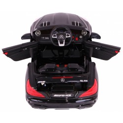 Masinuta electrica Mercedes AMG SL65, 2 motoare, roti spuma EVA, 2 locuri, negru