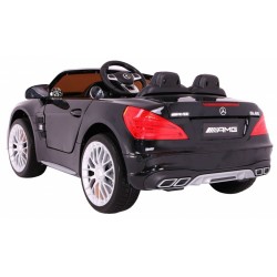 Masinuta electrica Mercedes AMG SL65, 2 motoare, roti spuma EVA, 2 locuri, negru