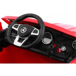 Masinuta electrica Mercedes AMG SL65, 2 motoare, roti spuma EVA, 2 locuri, rosu
