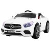 Masinuta electrica Mercedes AMG SL65, 2 motoare, roti spuma EVA, 2 locuri, alb