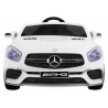 Masinuta electrica Mercedes AMG SL65, 2 motoare, roti spuma EVA, 2 locuri, alb