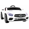 Masinuta electrica Mercedes AMG SL65, 2 motoare, roti spuma EVA, 2 locuri, alb