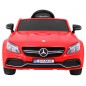 Masinuta electrica Mercedes Benz, roti spuma EVA, 2 motoare, rosu