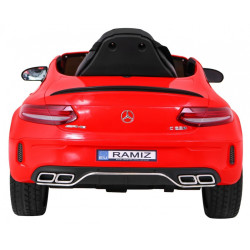 Masinuta electrica Mercedes Benz, roti spuma EVA, 2 motoare, rosu