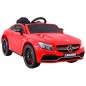 Masinuta electrica Mercedes Benz, roti spuma EVA, 2 motoare, rosu
