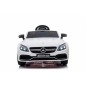 Masinuta electrica Mercedes Benz C63 AMG, 2 motoare, roti spuma EVA, alb Masinuta electrica Mercedes Benz C63 AMG, 2 motoare, roti spuma EVA, alb