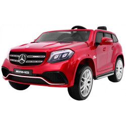 Masinuta electrica Mercedes AMG GLS63, 4 motoare, 2 locuri, roti spuma EVA, rosu
