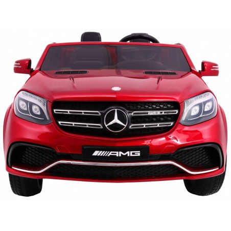 Masinuta electrica Mercedes AMG GLS63, 4 motoare, 2 locuri, roti spuma EVA, rosu