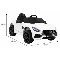 Masinuta electrica Mercedes Benz GT, 2x35W, telecomanda, 3 viteze, roti EVA, lumina, MP3, AUX, SD, USB, centura de siguranta