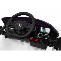 Masinuta electrica Mercedes Benz GT, 2x35W, telecomanda, 3 viteze, roti EVA, lumina, MP3, AUX, SD, USB, centura de siguranta