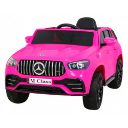 Masinuta electrica Mercedes BENZ M-Class, 4x4, roti spuma EVA, roz