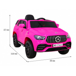 Masinuta electrica Mercedes BENZ M-Class, 4x4, roti spuma EVA, roz