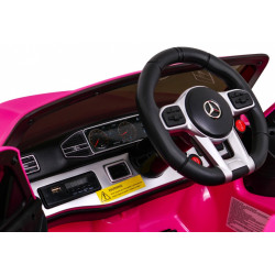 Masinuta electrica Mercedes BENZ M-Class, 4x4, roti spuma EVA, roz
