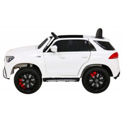Masinuta electrica Mercedes BENZ M-Class, 4 motoare, roti spuma EVA, alb