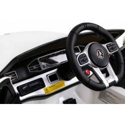 Masinuta electrica Mercedes BENZ M-Class, 4 motoare, roti spuma EVA, alb