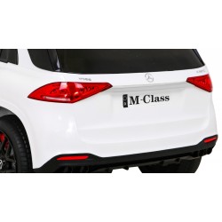 Masinuta electrica Mercedes BENZ M-Class, 4 motoare, roti spuma EVA, alb