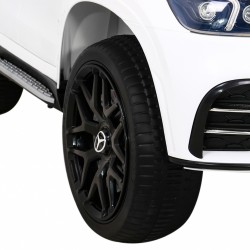 Masinuta electrica Mercedes BENZ M-Class, 4 motoare, roti spuma EVA, alb
