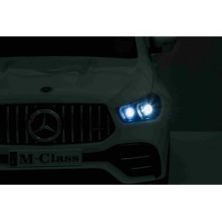 Masinuta electrica Mercedes BENZ M-Class, 4 motoare, roti spuma EVA, alb