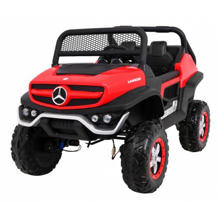 Masinuta electrica Mercedes BENZ UNIMOG, Bluetooth, 2 scaune, 4 motoare