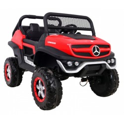 Masinuta electrica Mercedes BENZ UNIMOG, Bluetooth, 2 scaune, 4 motoare