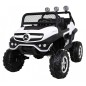 Masinuta electrica Mercedes BENZ UNIMOG, 12V, 3 viteze, roti spuma EVA, faruri LED, MP3, SD, centura de siguranta, 102x65x84cm
