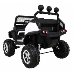 Masinuta electrica Mercedes BENZ UNIMOG, 12V, 3 viteze, roti spuma EVA, faruri LED, MP3, SD, centura de siguranta, 102x65x84cm