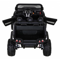 Masinuta electrica Mercedes BENZ UNIMOG, 12V, 3 viteze, roti spuma EVA, faruri LED, MP3, SD, centura de siguranta, 102x65x84cm