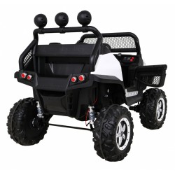 Masinuta electrica Mercedes BENZ UNIMOG, 12V, 3 viteze, roti spuma EVA, faruri LED, MP3, SD, centura de siguranta, 102x65x84cm