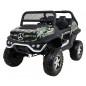 Masinuta electrica Mercedes BENZ UNIMOG, 4 motoare, 2 locuri, roti spuma EVA, Bluetooth, negru Army