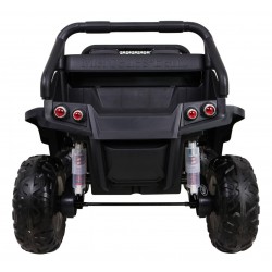 Masinuta electrica Mercedes BENZ UNIMOG, 4 motoare, 2 locuri, roti spuma EVA, Bluetooth, negru Army