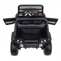 Masinuta electrica Mercedes BENZ UNIMOG, 4 motoare, 2 locuri, roti spuma EVA, Bluetooth, negru Army