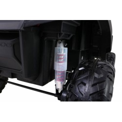 Masinuta electrica Mercedes BENZ UNIMOG, 4 motoare, 2 locuri, roti spuma EVA, Bluetooth, negru Army