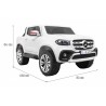 Masinuta electrica Mercedes X-Class, 4 motoare, 2 locuri, roti spuma EVA, alb
