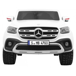 Masinuta electrica Mercedes X-Class, 4 motoare, 2 locuri, roti spuma EVA, alb