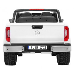 Masinuta electrica Mercedes X-Class, 4 motoare, 2 locuri, roti spuma EVA, alb