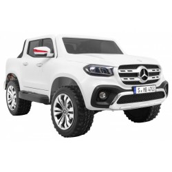 Masinuta electrica Mercedes X-Class, 4 motoare, 2 locuri, roti spuma EVA, alb
