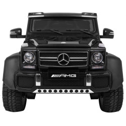 Masinuta electrica Mercedes 6x6, MP4, 2 locuri, roti cauciuc, negru