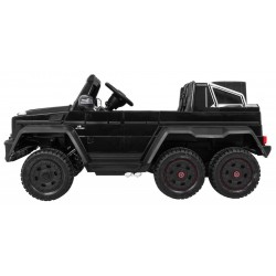 Masinuta electrica Mercedes 6x6, MP4, 2 locuri, roti cauciuc, negru