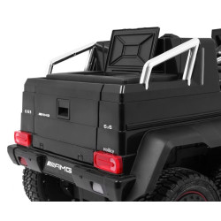 Masinuta electrica Mercedes 6x6, MP4, 2 locuri, roti cauciuc, negru