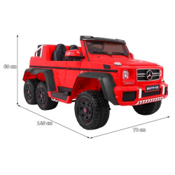 Masinuta electrica Mercedes G63, 6x6, MP4, 2 locuri, panou tactil, roti cauciuc