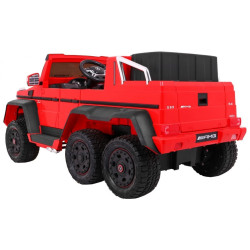 Masinuta electrica Mercedes G63, 6x6, MP4, 2 locuri, panou tactil, roti cauciuc