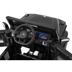 Masinuta electrica Mercedes AMG G63, roti spuma EVA, 2 motoare, negru