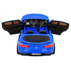 Masinuta electrica Mercedes GLC 63S, 4 motoare, roti spuma EVA, 2 locuri, Panou tactil MP4, albastru