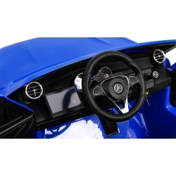 Masinuta electrica Mercedes GLC 63S, 4 motoare, roti spuma EVA, 2 locuri, Panou tactil MP4, albastru