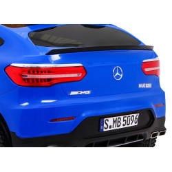 Masinuta electrica Mercedes GLC 63S, 4 motoare, roti spuma EVA, 2 locuri, Panou tactil MP4, albastru