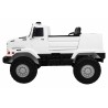 Masinuta electrica Mercedes-Benz ZETROS, 2 motoare, roti spuma EVA, 2 locuri, alb