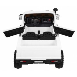 Masinuta electrica Mercedes-Benz ZETROS, 2 motoare, roti spuma EVA, 2 locuri, alb