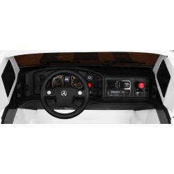 Masinuta electrica Mercedes-Benz ZETROS, 2 motoare, roti spuma EVA, 2 locuri, alb