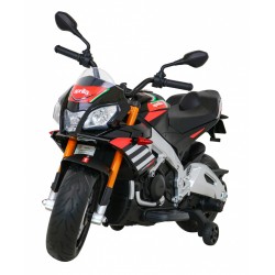 Motocicleta electrica Aprilia Tuono, 2x35W, 12V7Ah, MP3, SD, AUX, USB, greutate suportata 25 kg